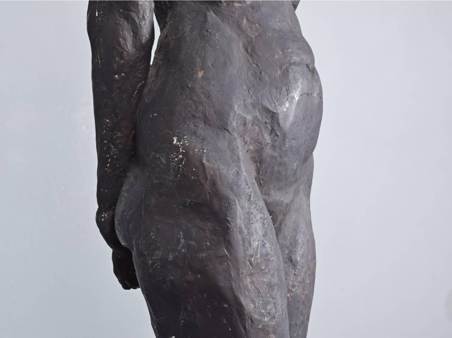 20th Century Lifesize Plaster Female Nude Sculpture 1