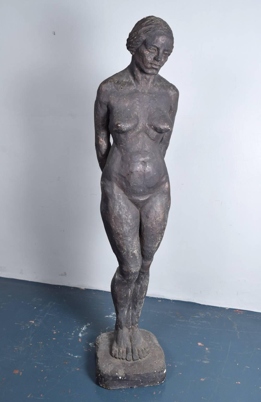 20th Century Lifesize Plaster Female Nude Sculpture 6