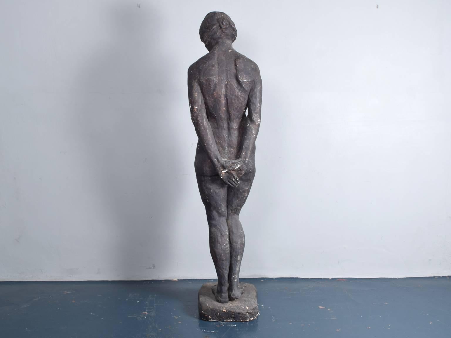 20th Century Lifesize Plaster Female Nude Sculpture 5