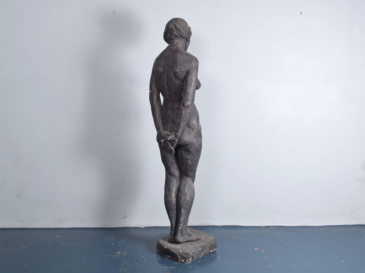 20th Century Lifesize Plaster Female Nude Sculpture 4