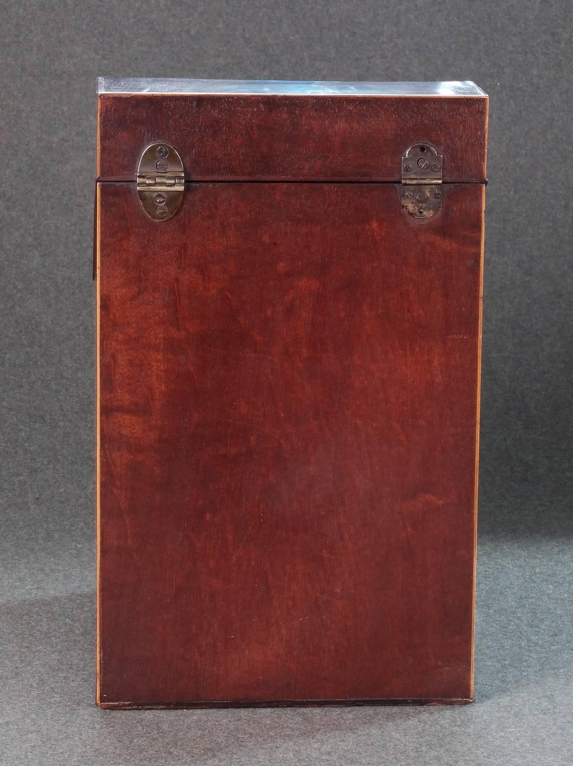 Pair of Mahogany Knife Boxes George III Mahogany English Country House Antique In Good Condition For Sale In London, GB