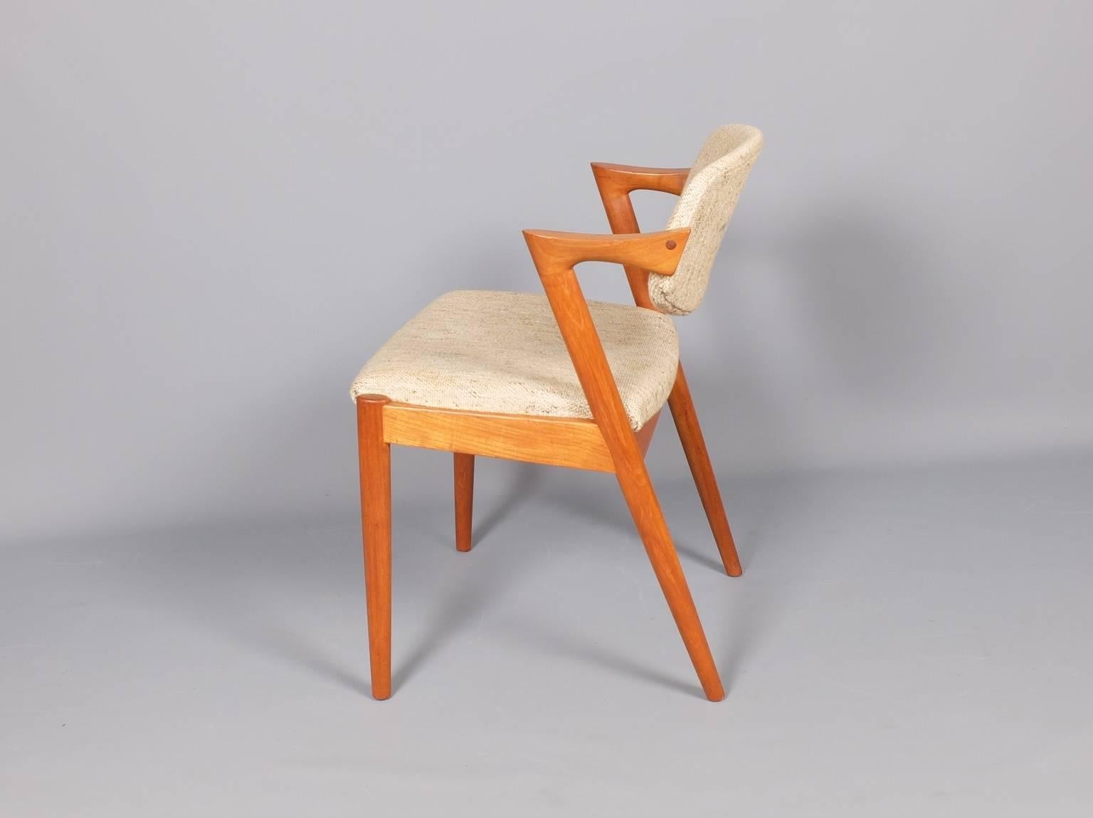 Set of Six Kai Kristiansen Model 42 Teak Dining Chairs 1