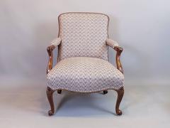 Pair of Late 19th Century Georgian Style Mahogany Library Chairs