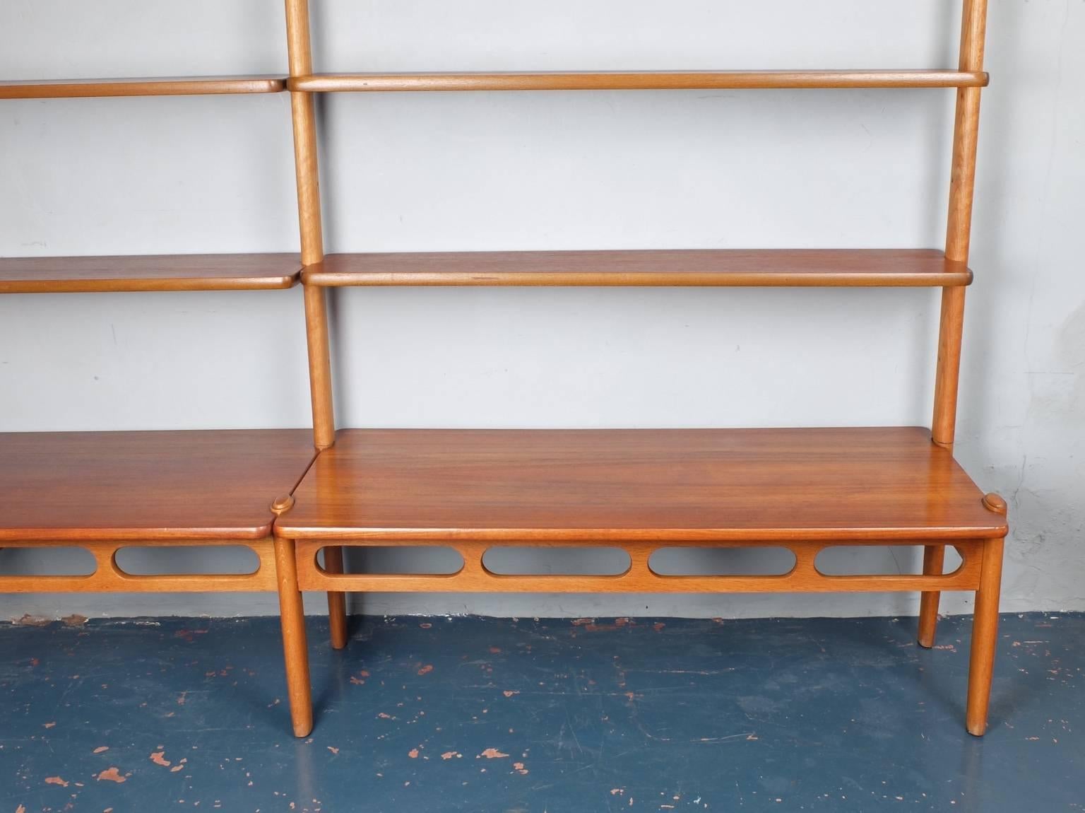 Danish 1960's William Watting for Mikael Laursen Floating Shelves Wall Unit Bookcase