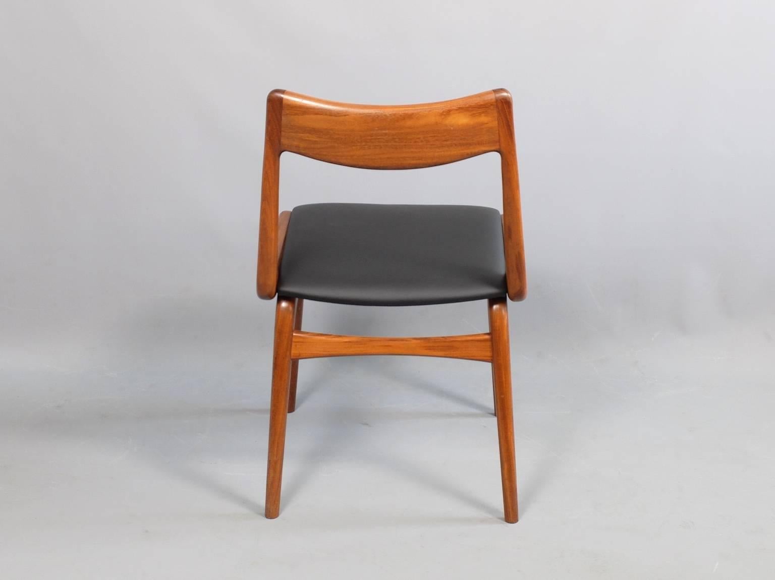 Set of Six Danish 1960s Erik Christensen Teak Boomerang Chairs 2