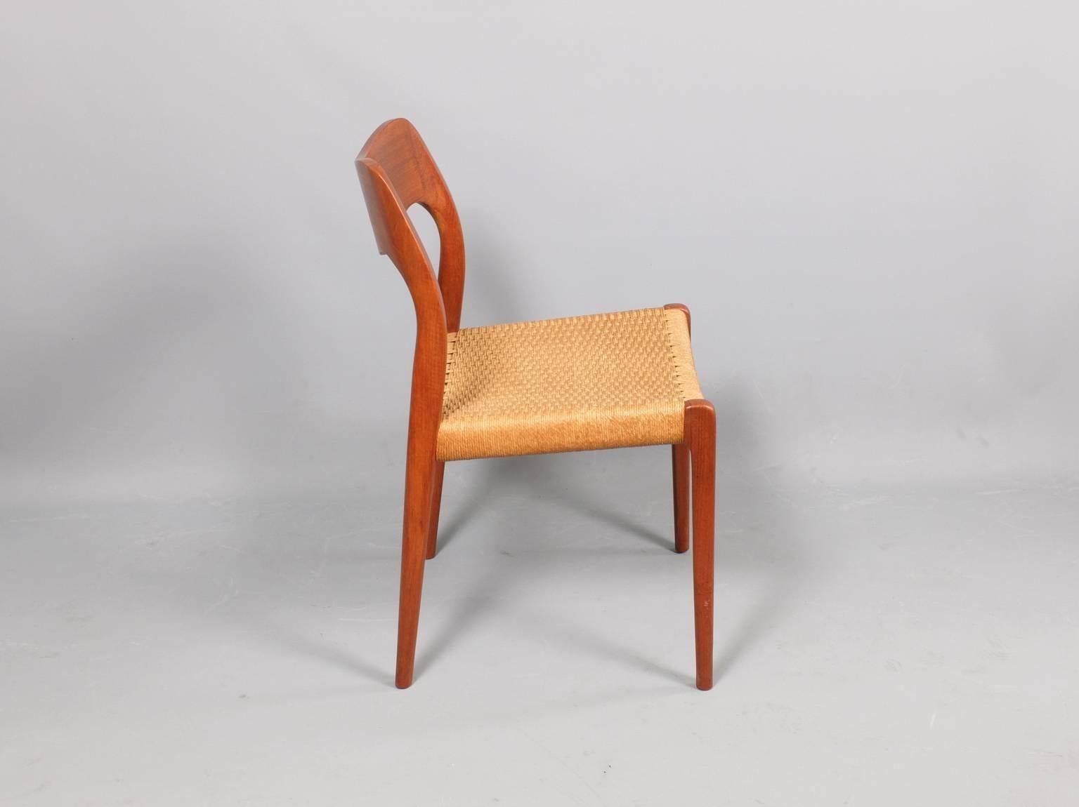 Scandinavian Modern 1960's Niels O. Moller Model 71 Teak Dining Chairs