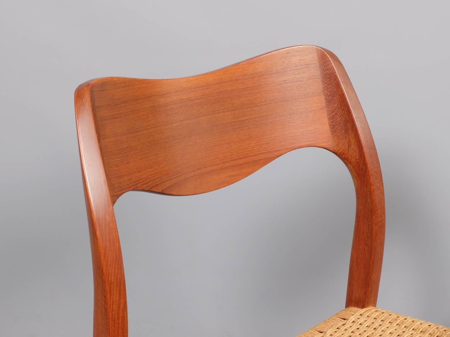 Mid-20th Century 1960's Niels O. Moller Model 71 Teak Dining Chairs
