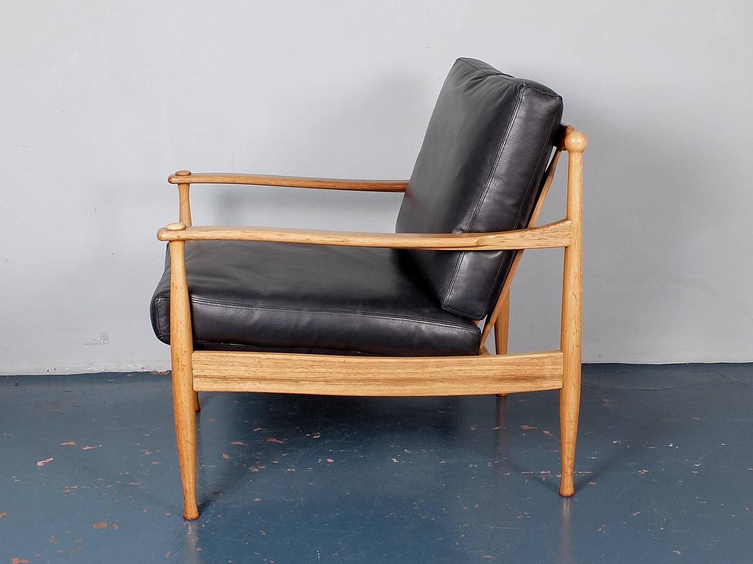 Scandinavian Modern Mid-Century Danish Lounge Chair, Rosewood and Leather