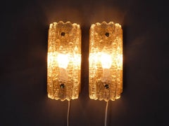 Carl Fagerlund Wall Sconces Wall Lights Swedish Orrefors Glass 1960s