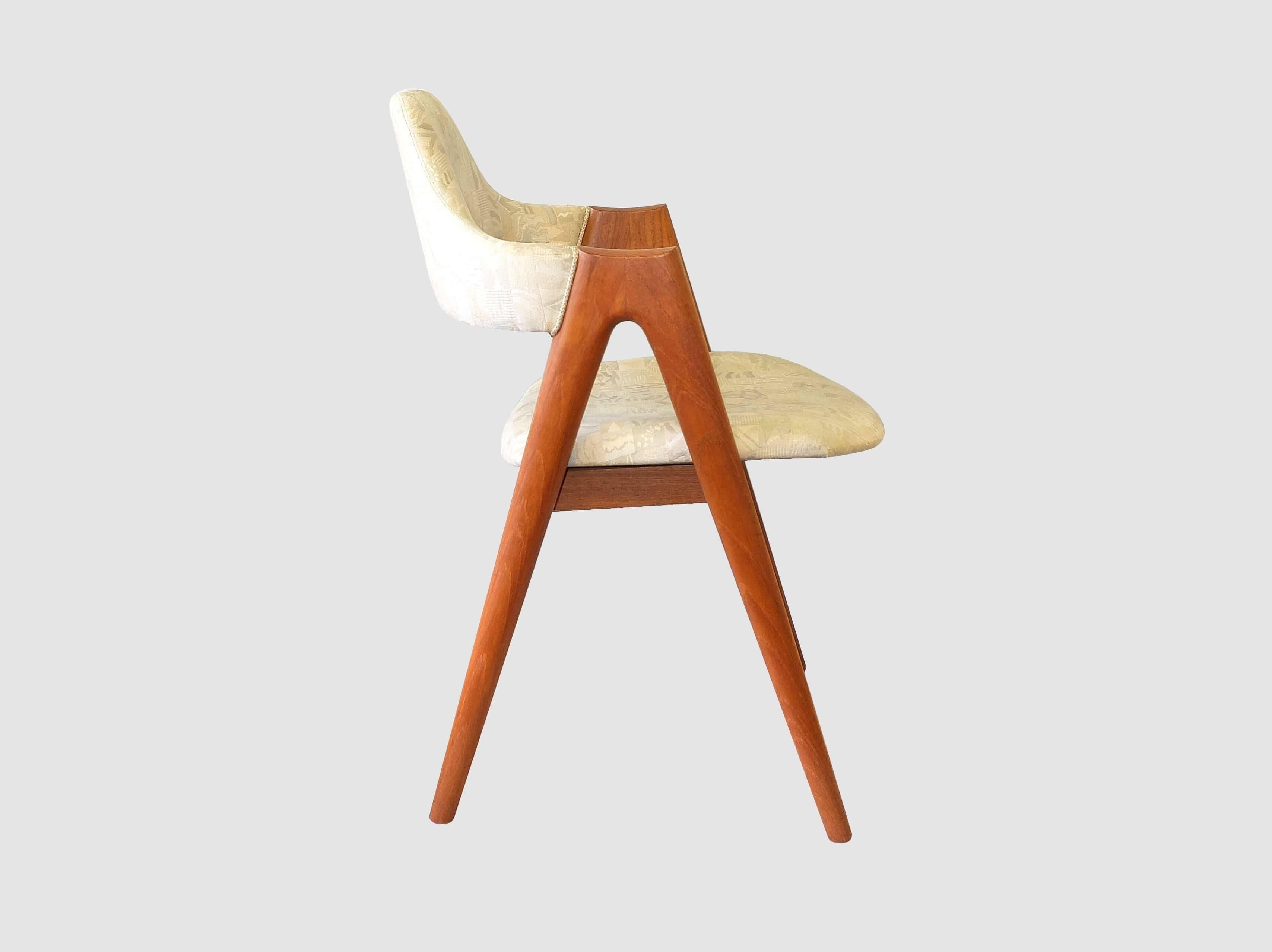 Mid-Century Modern Kai Kristiansen Teak Compass Chairs 1960's For Sale