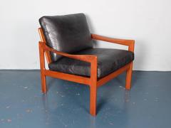  Illum Wikkelsø Teak and Leather Lounge Chair