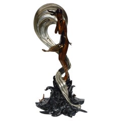 Escultura figurativa de bronce Erte, 1988 - "Varado"