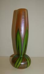 Tall Tiffany Favrile Iridescent Glass Vase, circa 1911