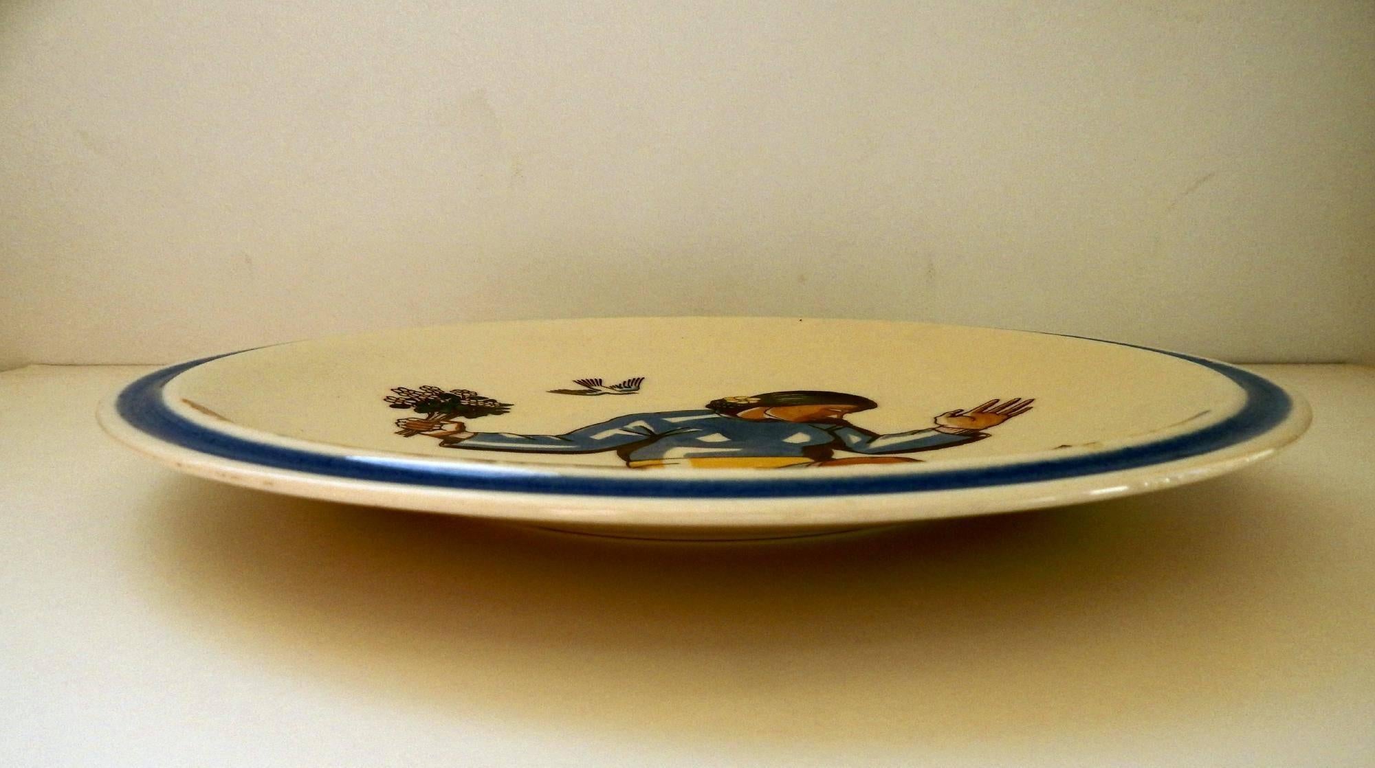 Listed Artist Rockwell Kent (1882-1971) designed this plate for Vernon Kilns,
circa 1930's.
Measures: 10 ½