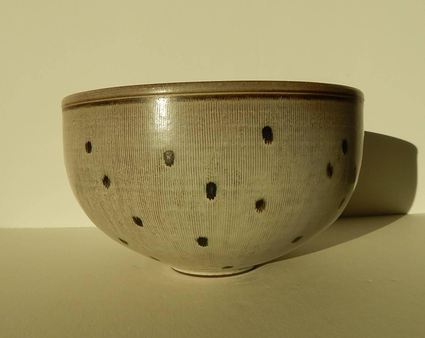 Mid-Century Modern Rupert Deese Studio Ceramic Bowl, Fine Example