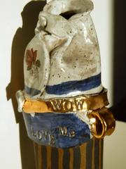 Maurice Grossman Art Pottery Vase - Funk, Love and Roses Hippie Pot