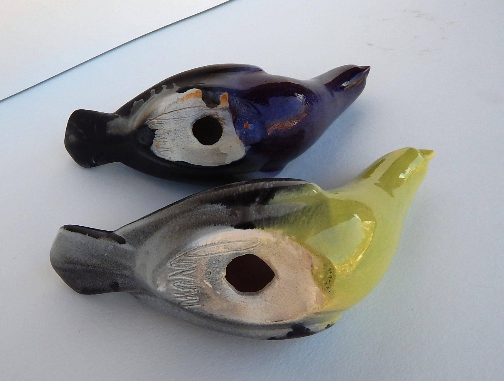American Mid-Century Modern James Lovero Ceramic Love Birds Pair