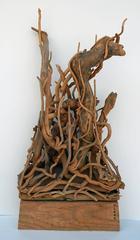 Scultura di ramoscelli costruttivista di Hubert Long