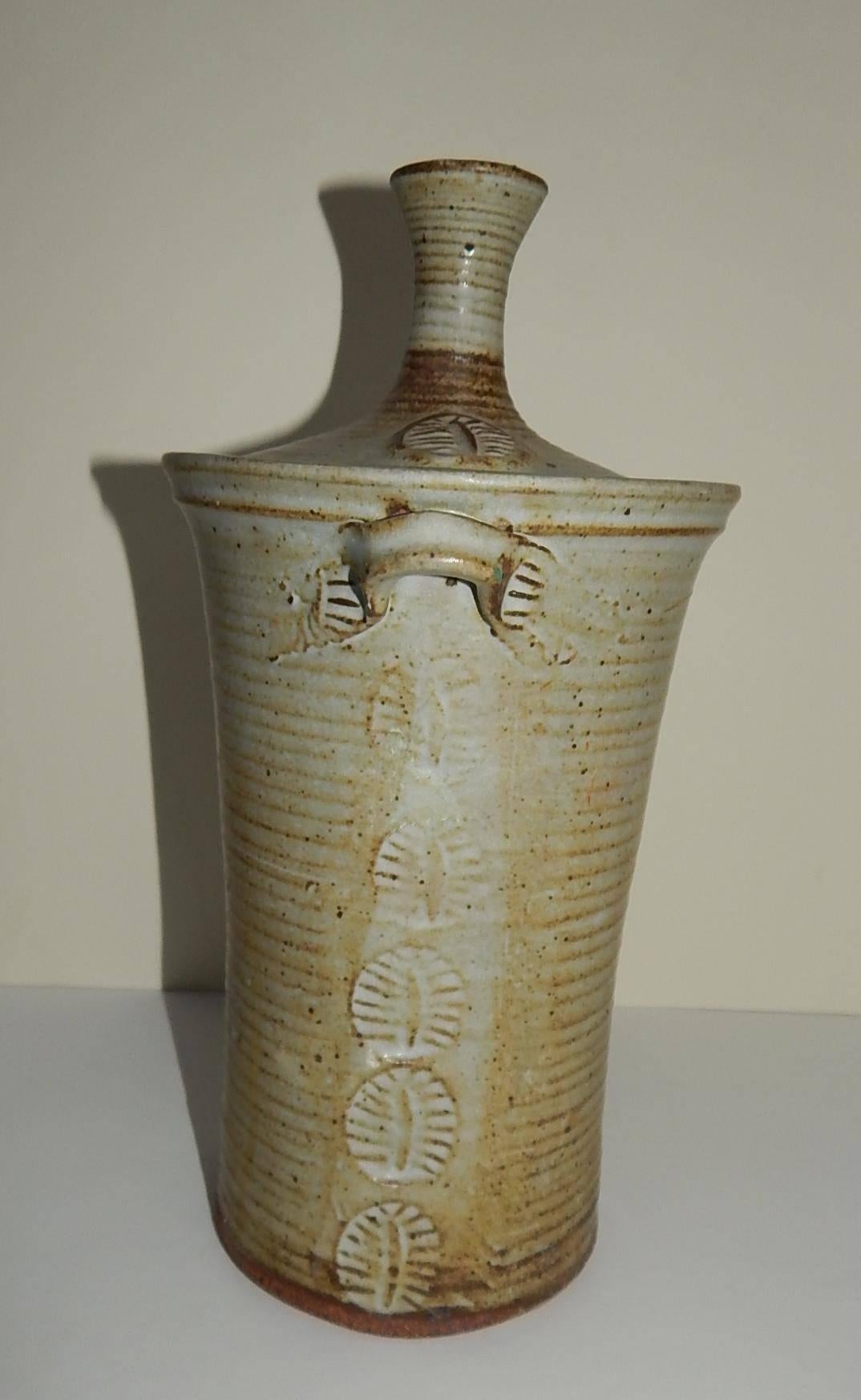 American Ralph Bacera Lidded Studio Ceramic Vase