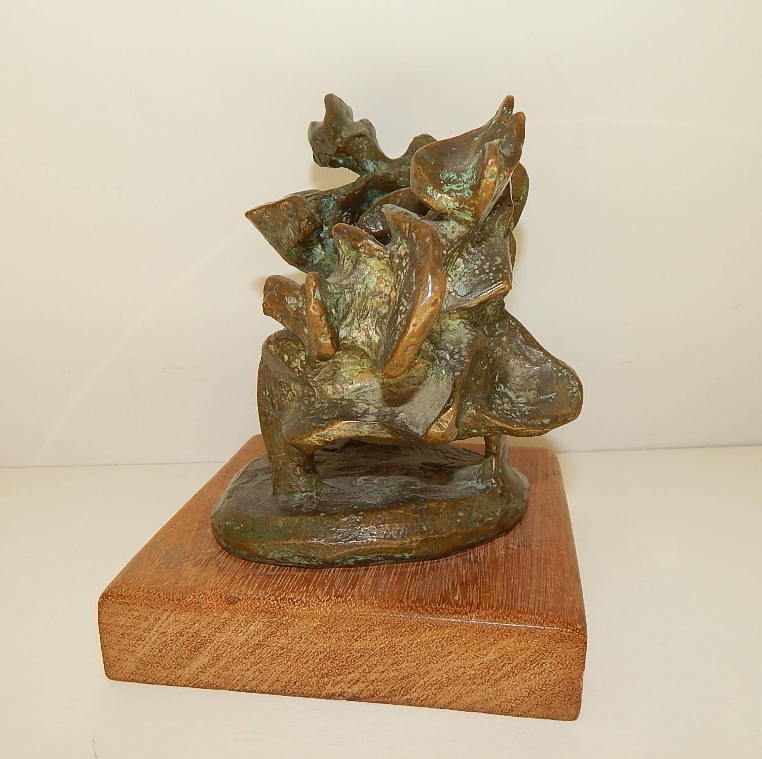 Ted Egri Bronze Modern Abstract Sculpture, Taos Modernist In Excellent Condition In Phoenix, AZ