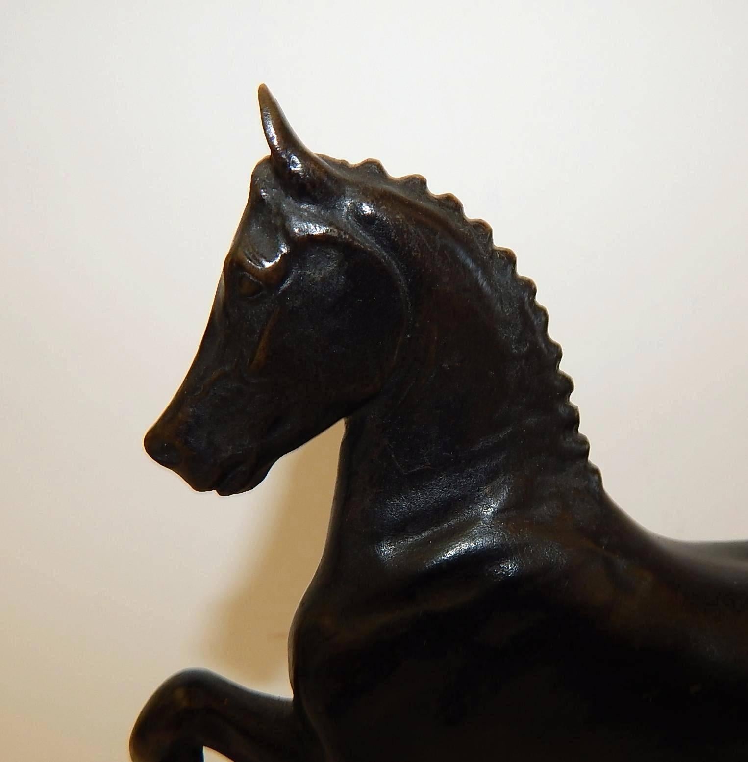 Herbert W. Clark Jr. (American, New York, 1877-1920).
Patinated bronze sculpture, Saddle Horse, 1915. 
Base marked 