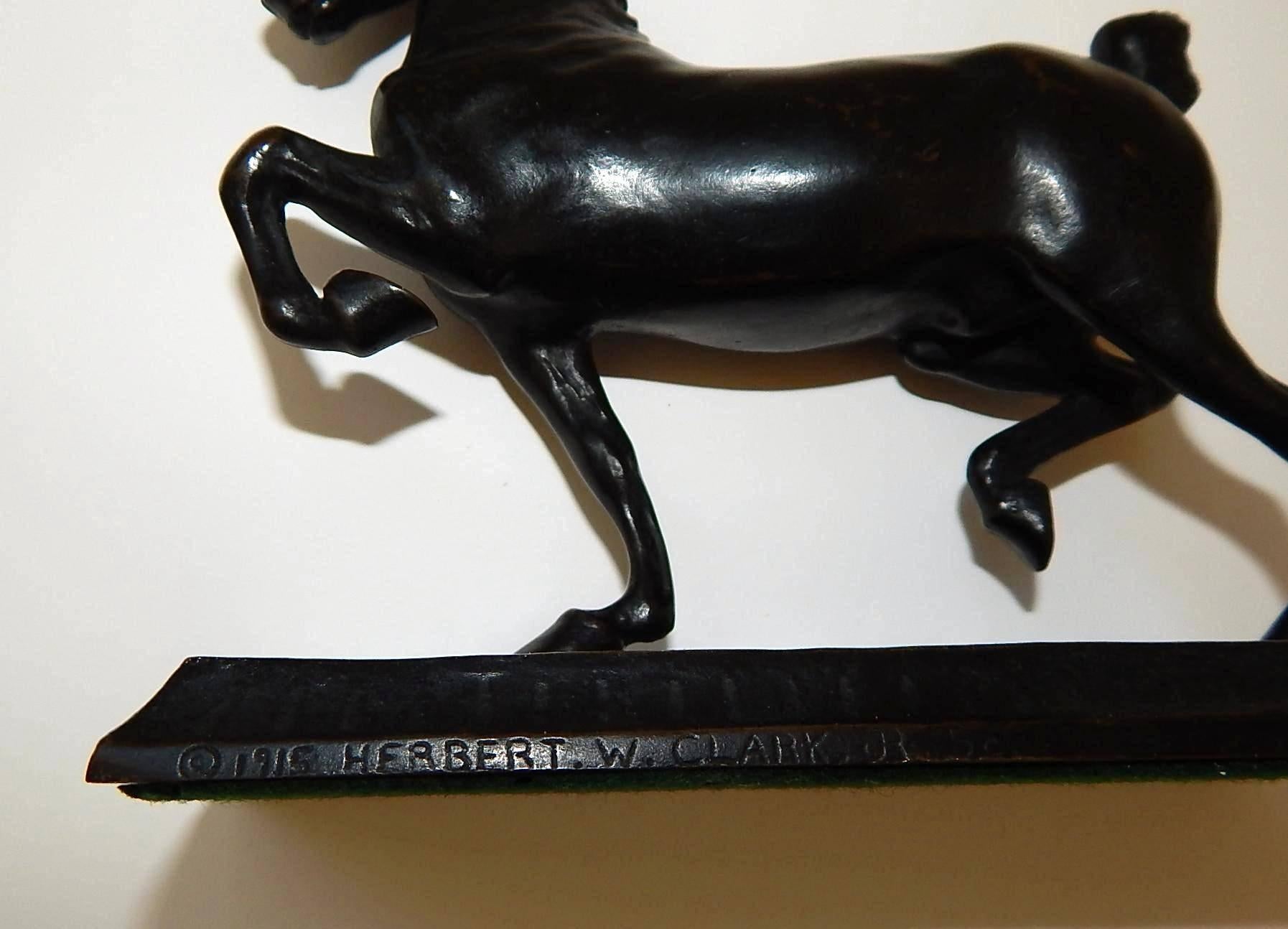American Herbert W. Clark Jr Bronze Horse Sculpture
