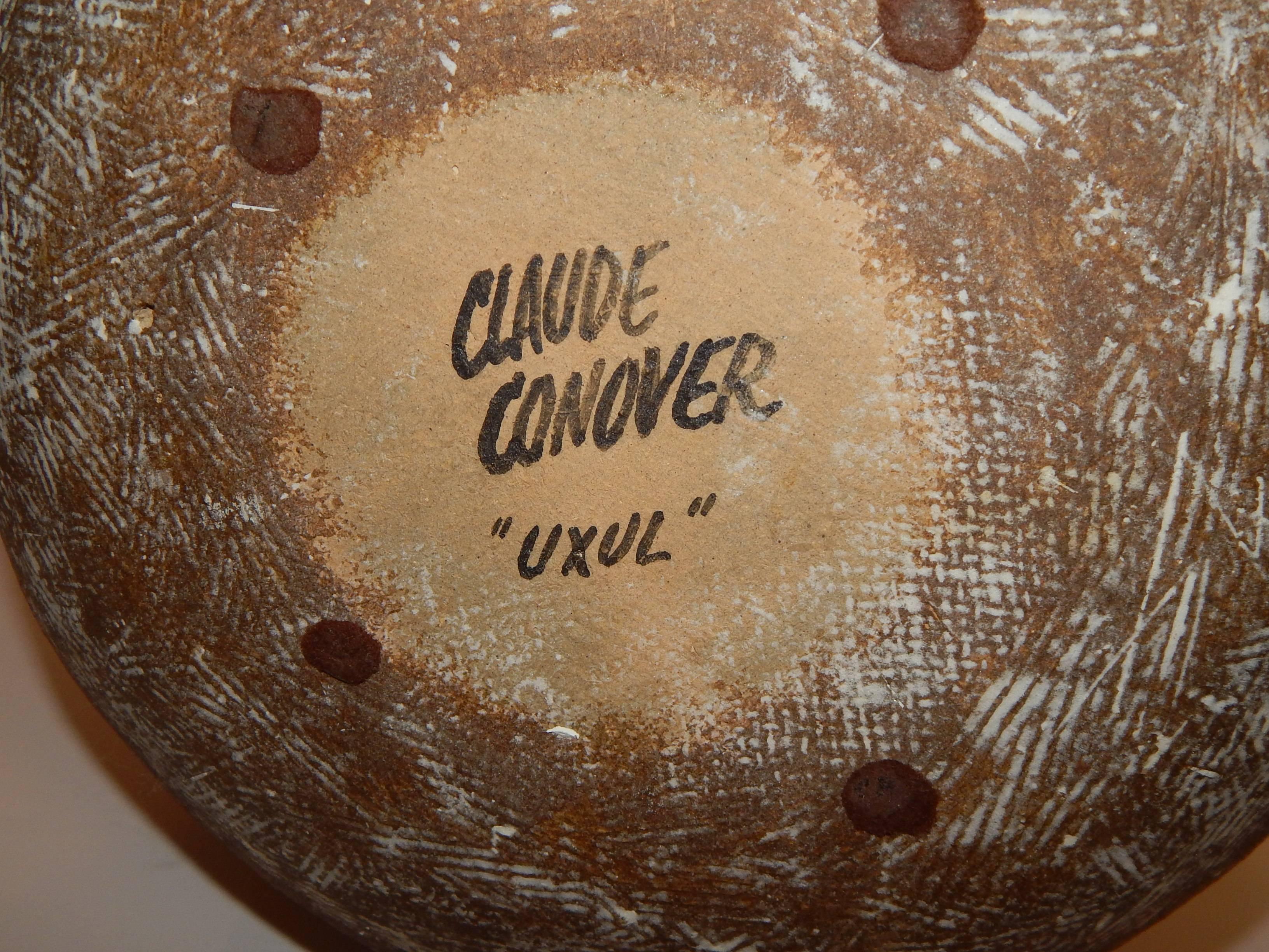20th Century Claude Conover Studio Ceramic Vase, Titled Uxul