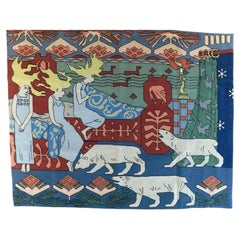 Norwegian Tapestry Designed by Gerhard Munthe - Daughters of the Northern Lights