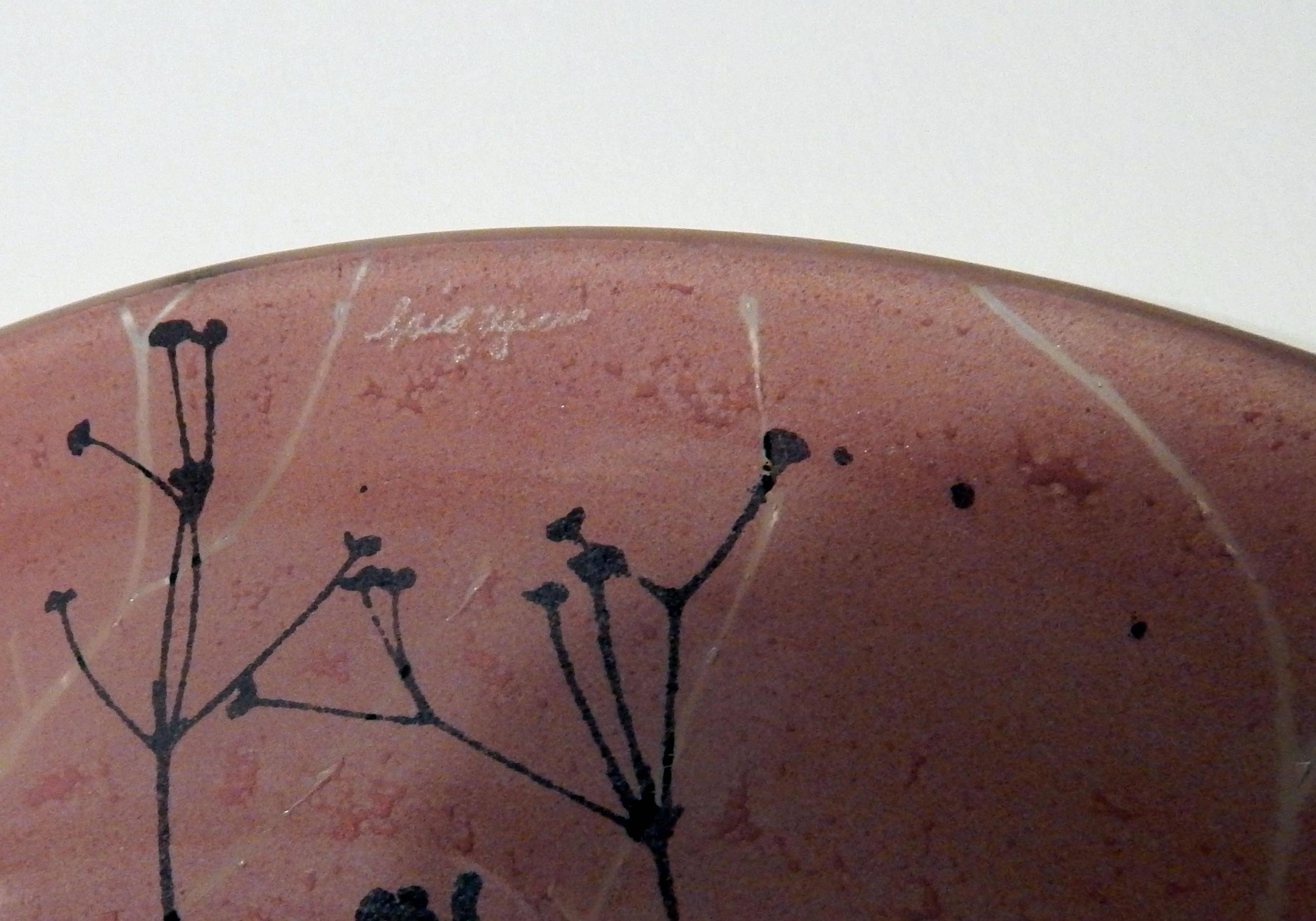 Higgins Modern Glass, Motivo Árboles con Fondo Rosa Estadounidense en venta