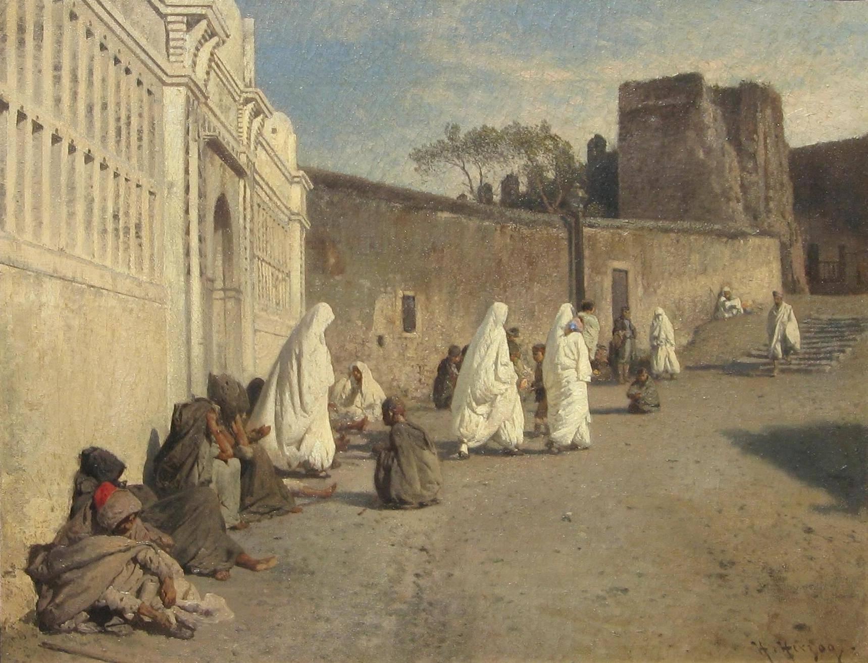 Hermann Herzog (1832-1932) orientalist oil on canvas, circa 1900
Image Measures: 22