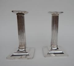 Tiffany Sterling Candlesticks Doric Style
