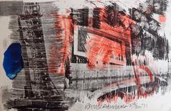 Robert Rauschenberg Original Color Lithograph, "Subtotal"
