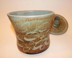 Important California Potter Carlton Ball, Studio Ceramic Lidded Vase