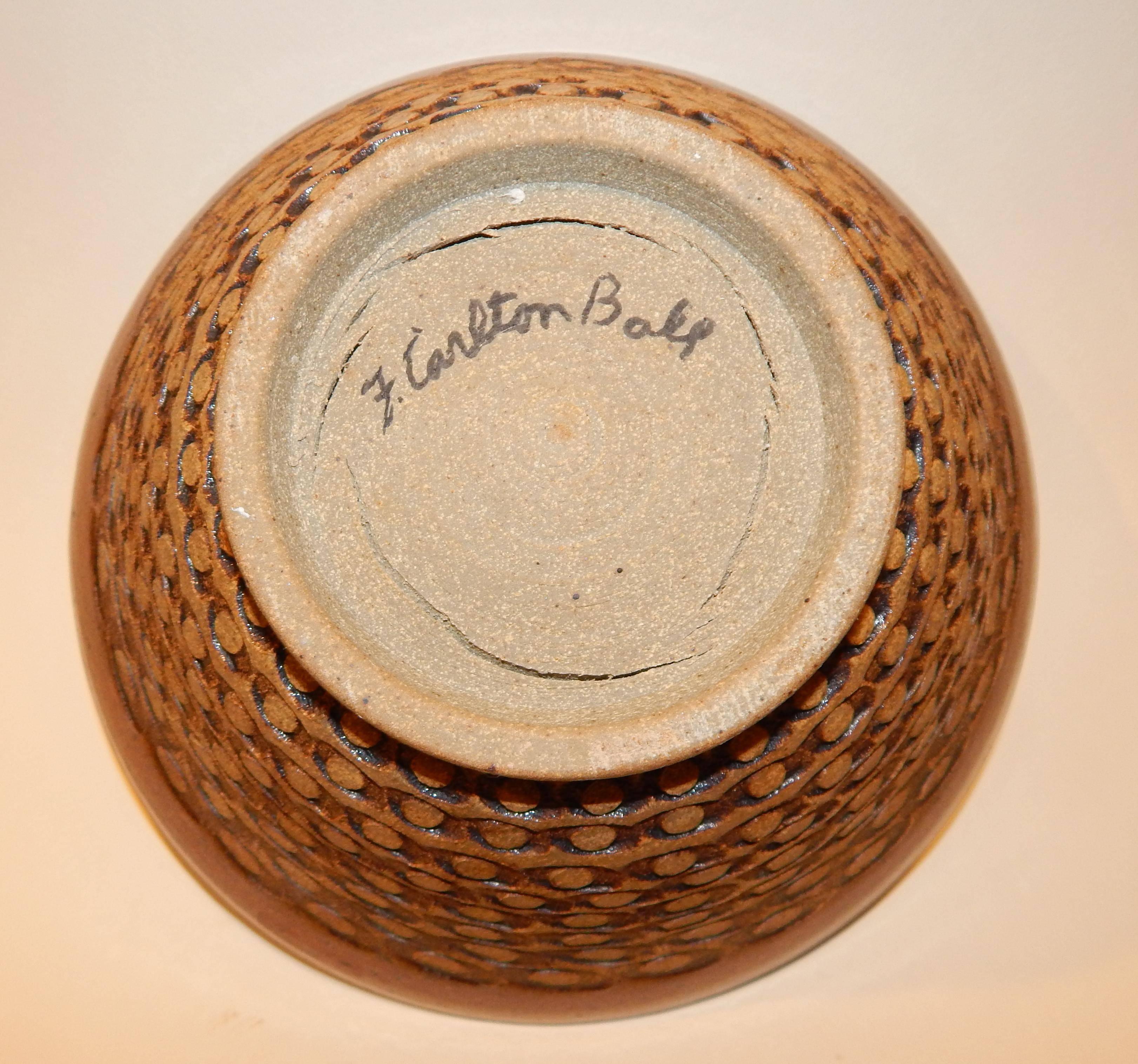 20th Century Important California Studio Ceramist F. Carlton Ball, Flared Bowl