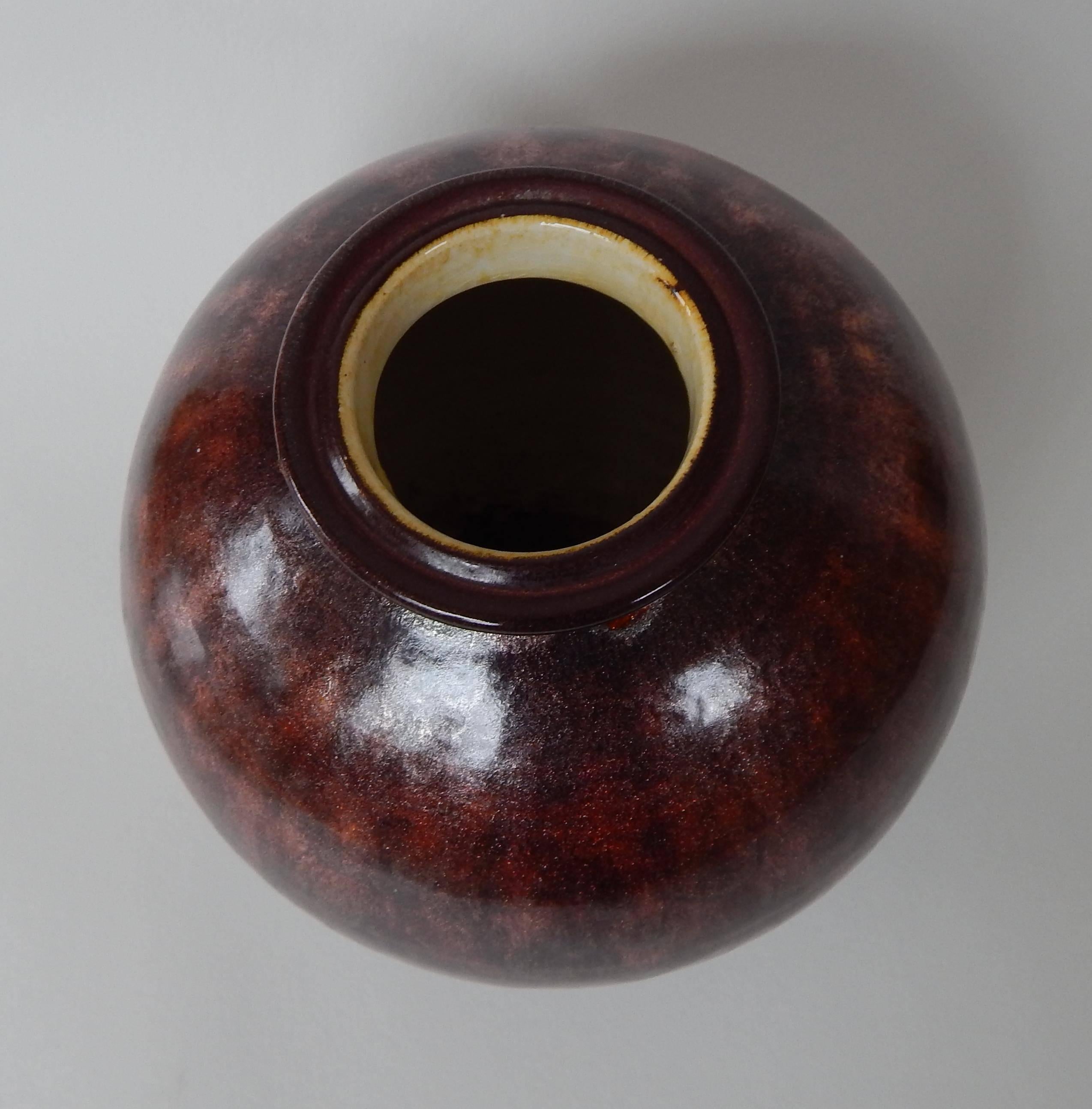 20th Century James Lovera California Studio Potter Ceramic Vase, circa 1950s-1960s For Sale