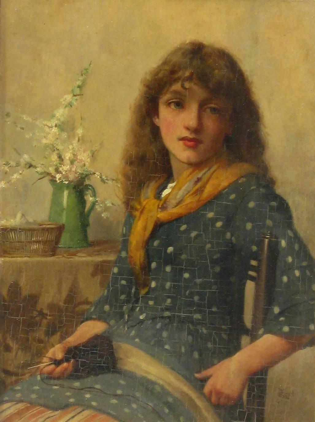 John Scott (1850-1918) Peintre britannique de figures et de genres. Huile sur carton en bon état, encadrée sous verre.
Mesures : 12 7/8