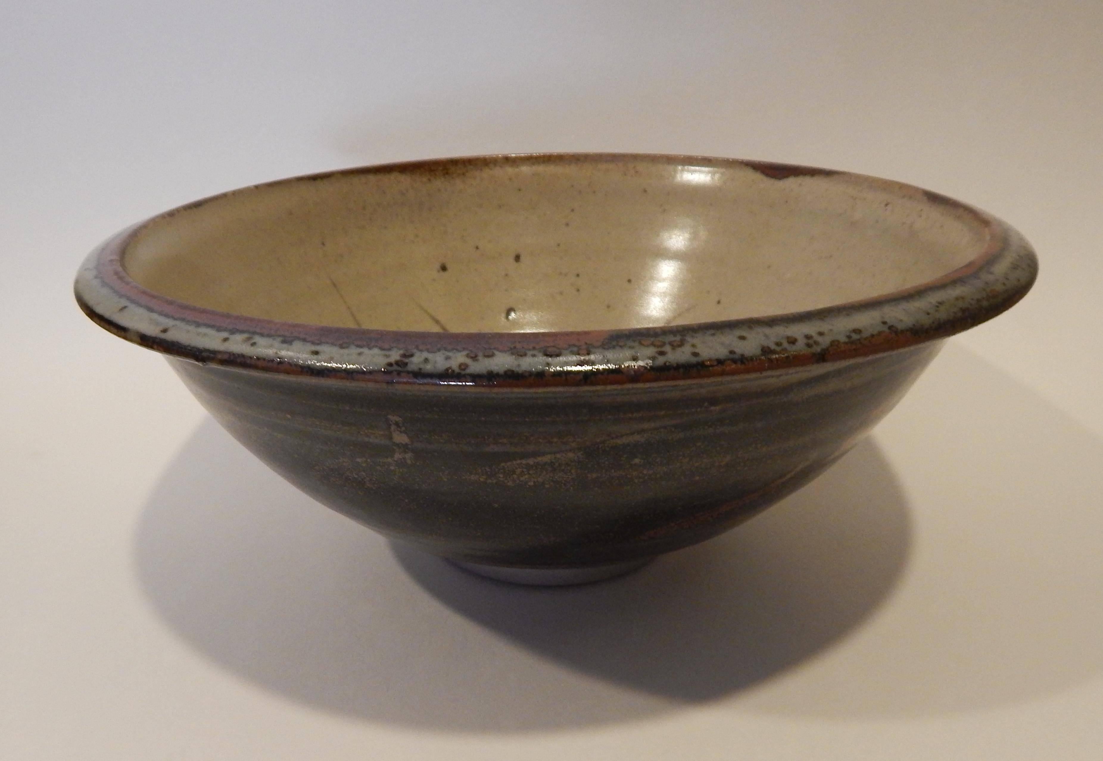 This ceramic bowl was created at the St. Ives Pottery
founded by Bernard Leech.
Measures: 5