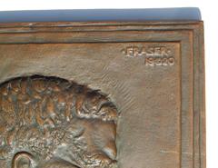 Signed James Earle Fraser Bas Relief Bronze Plaque, 1920, Teddy Roosevelt