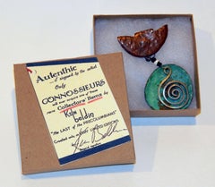 Ken Beldin Gioielli d'epoca Made in Mexico, spilla astratta in rame, firmata