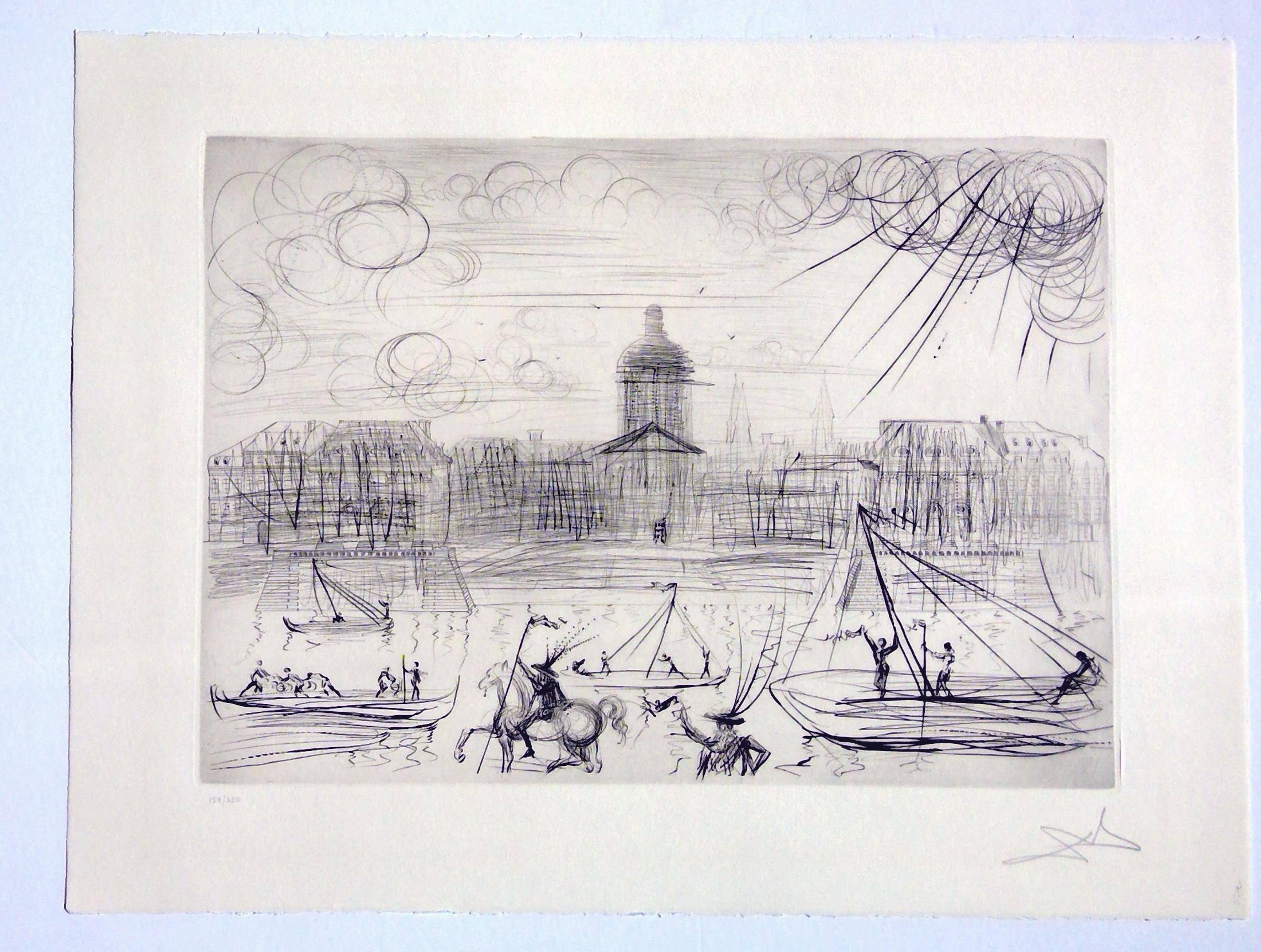 Salvador Dali original mit Bleistift signierte Radierung 