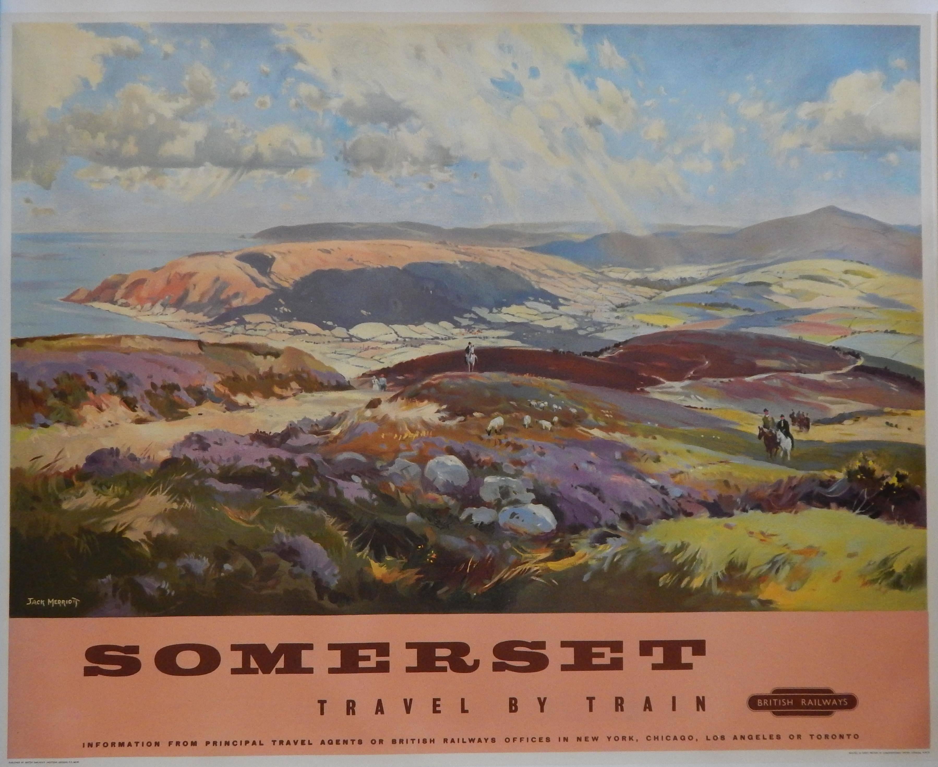 This vintage British Railways poster is promoting travel to Somerset. 