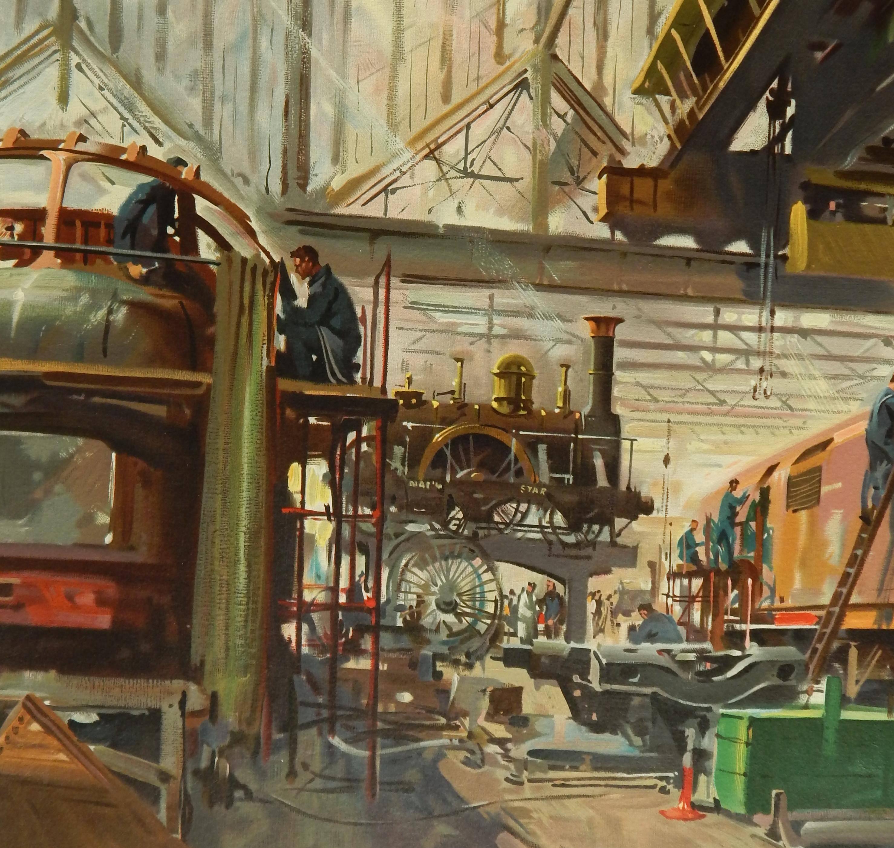 Mid-20th Century Terence Cuneo British Railway Poster, Original Vintage Lithograph, 1957-1958 For Sale