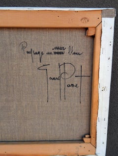 French Artist Gerard Passet Oil on Canvas - White Wall Landscape