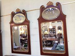 Pair of Mahogany Baker Mirrors from the Stately Homes Collection