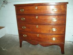 Early 19th Century American Cherry Bowfront Chest