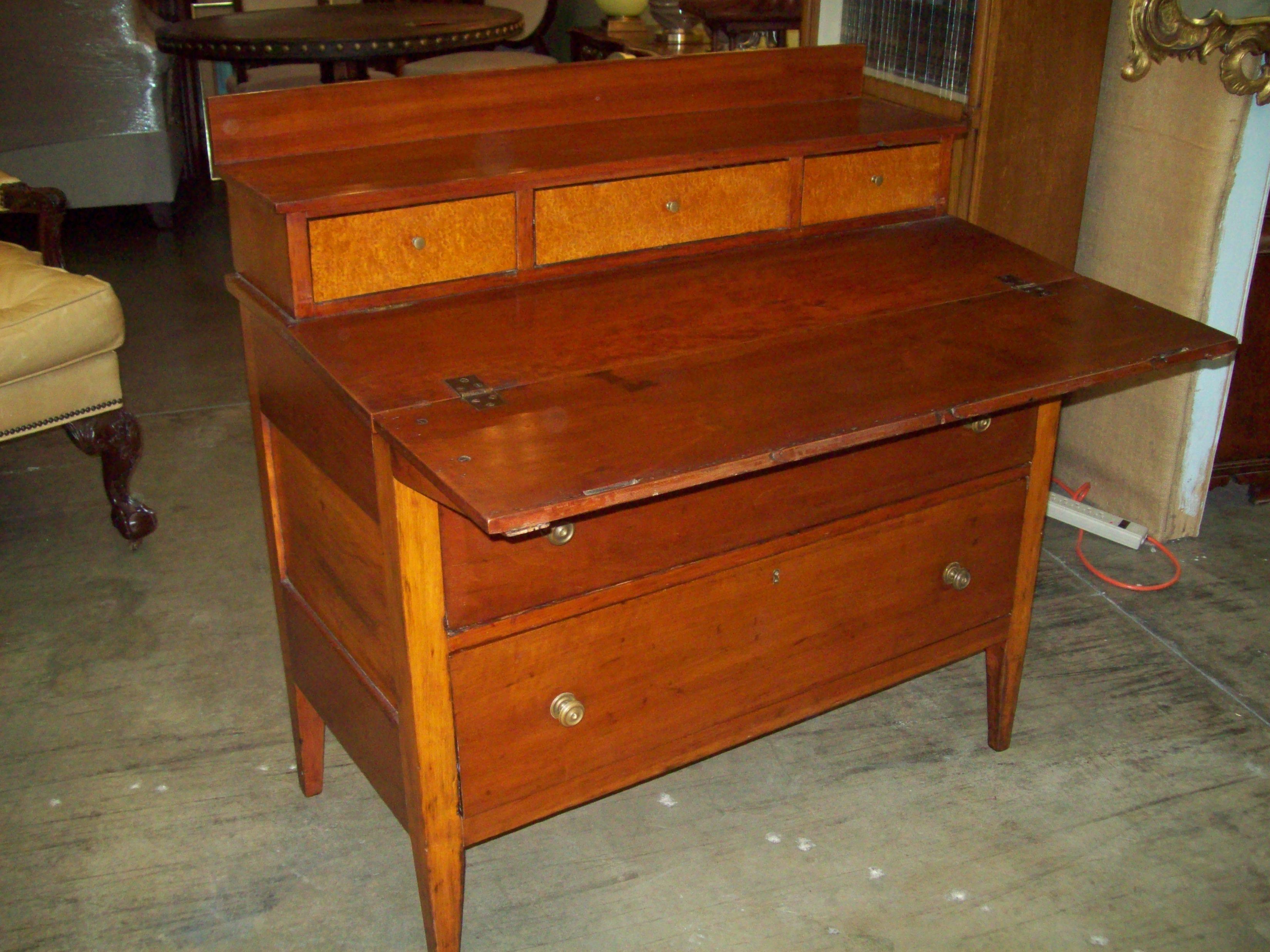 Hand-Crafted American Cherry Desk For Sale