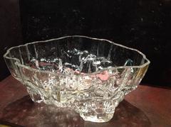 Signed Tapio Wirkkala Inari Large Glass Dish / Bowl for Iittala Oy