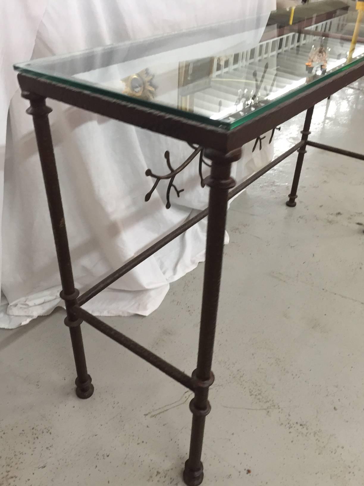 Contemporary Giacometti Style For Forge Console Table For Sale