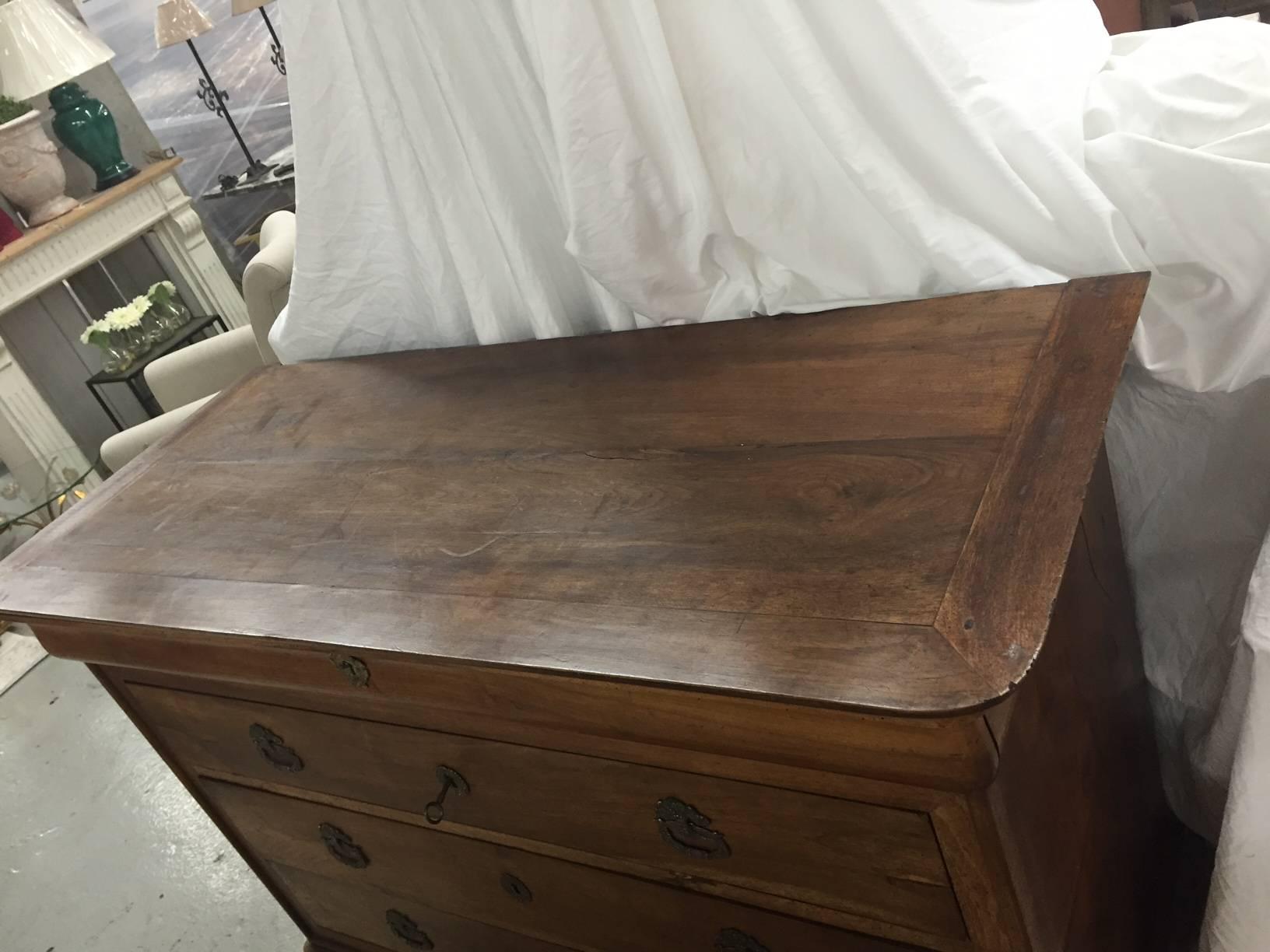 French Louis Philippe Burled Walnut Chest from Normandy For Sale
