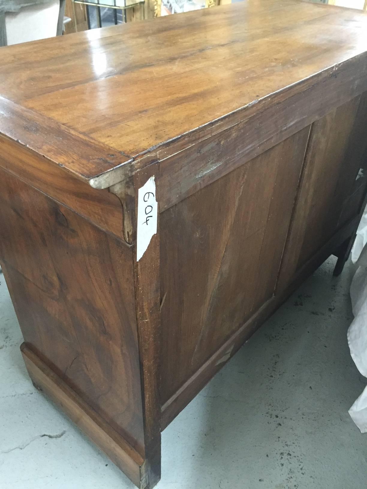 Louis Philippe Burled Walnut Chest from Normandy For Sale 3